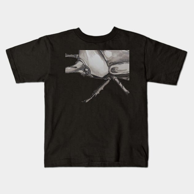 Rhinoceros Beetle Kids T-Shirt by Sweet K